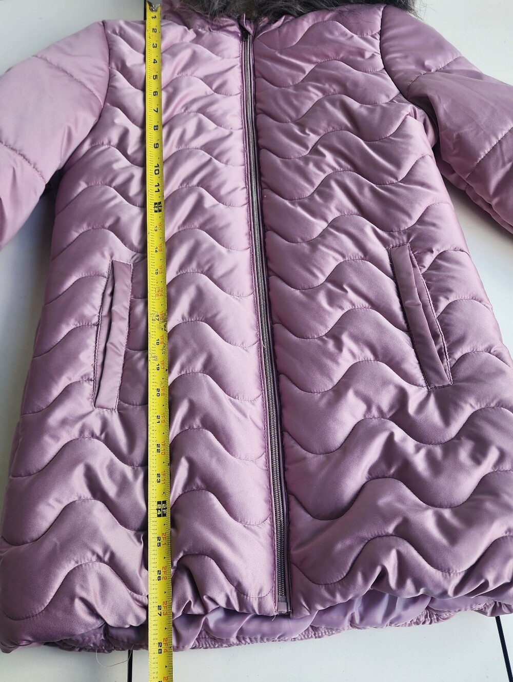 Rothschild Youth Girls Satin Quilted Faux Fur Puffer Jacket Full Zip Sz XL (16) - Picture 13 of 16